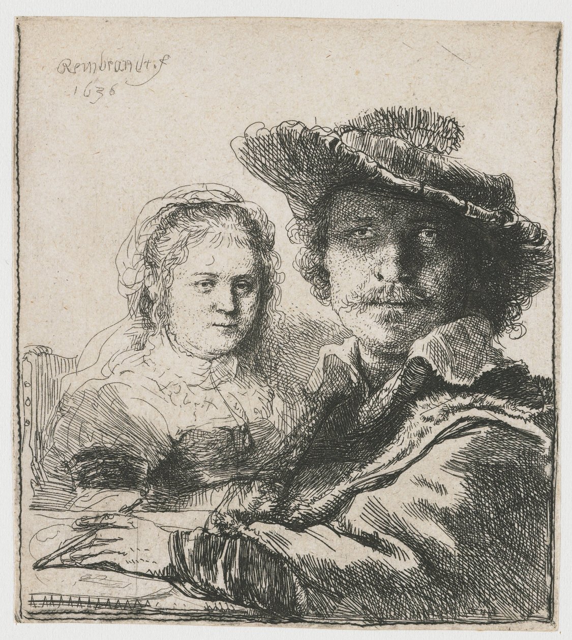 Önarckép Saskiával alkotó: Rembrandt van Rijn