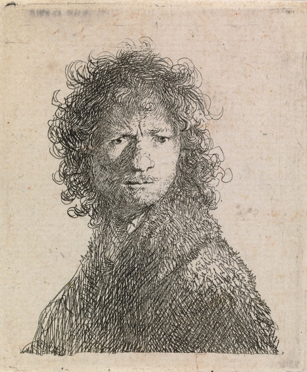 Önarckép, homlokráncolva alkotó: Rembrandt van Rijn
