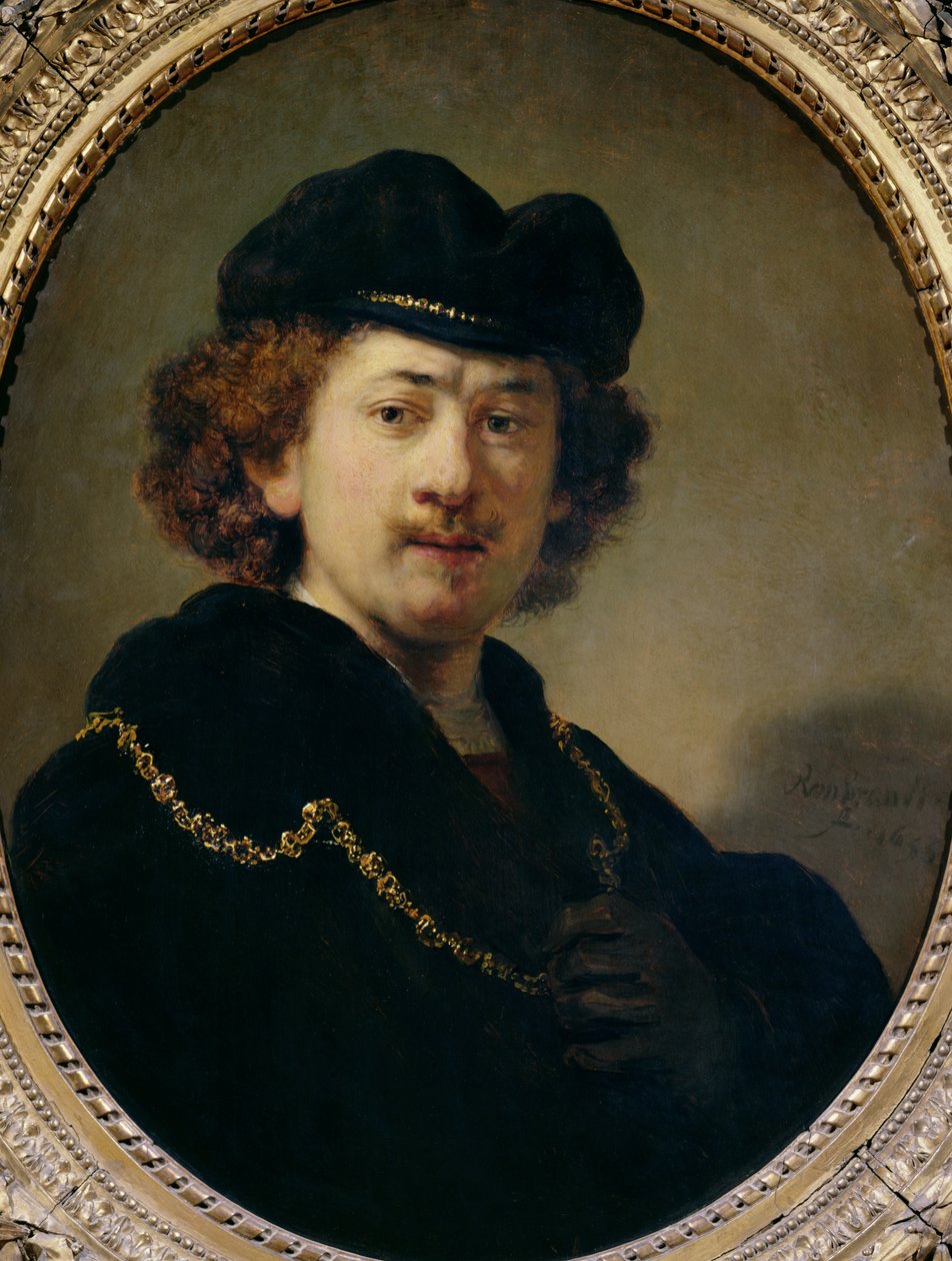 Önarckép kalappal és aranylánccal, 1633 alkotó: Rembrandt van Rijn