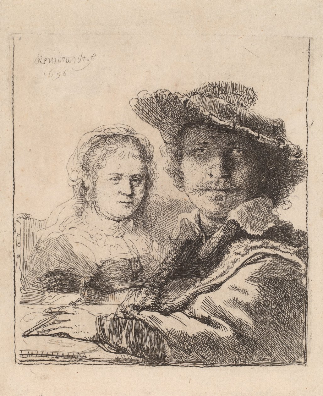 Önarckép Saskiával, 1636 alkotó: Rembrandt van Rijn