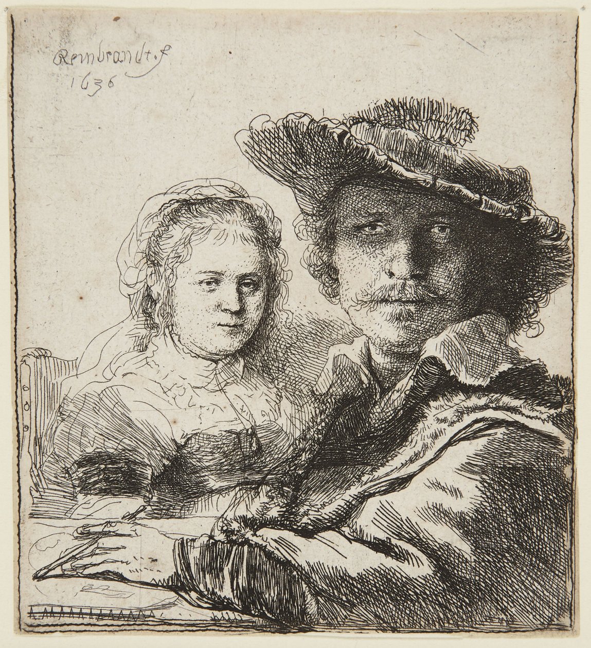 Önarckép Saskia-val alkotó: Rembrandt van Rijn