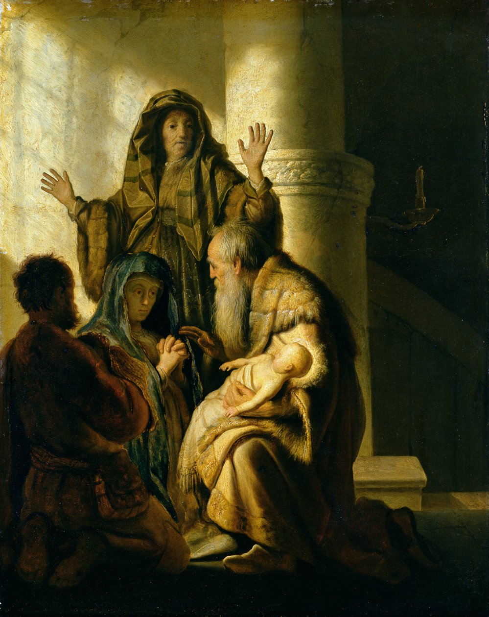 Simeon és Hanna a templomban, 1627 körül alkotó: Rembrandt van Rijn