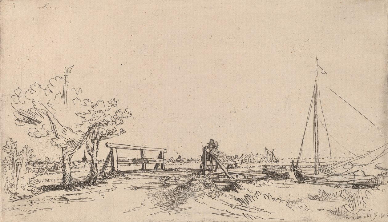 Hatos hídja, 1645. alkotó: Rembrandt van Rijn