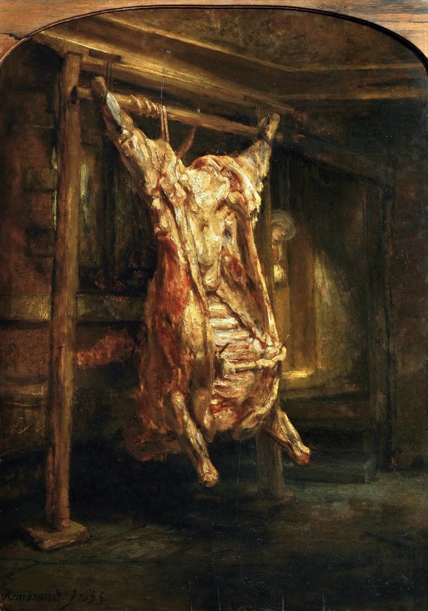 Levágott ökör, 1655. alkotó: Rembrandt van Rijn