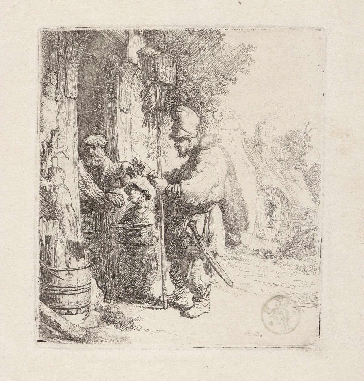 Patkányirtó szer árus (Patkányfogó) alkotó: Rembrandt van Rijn