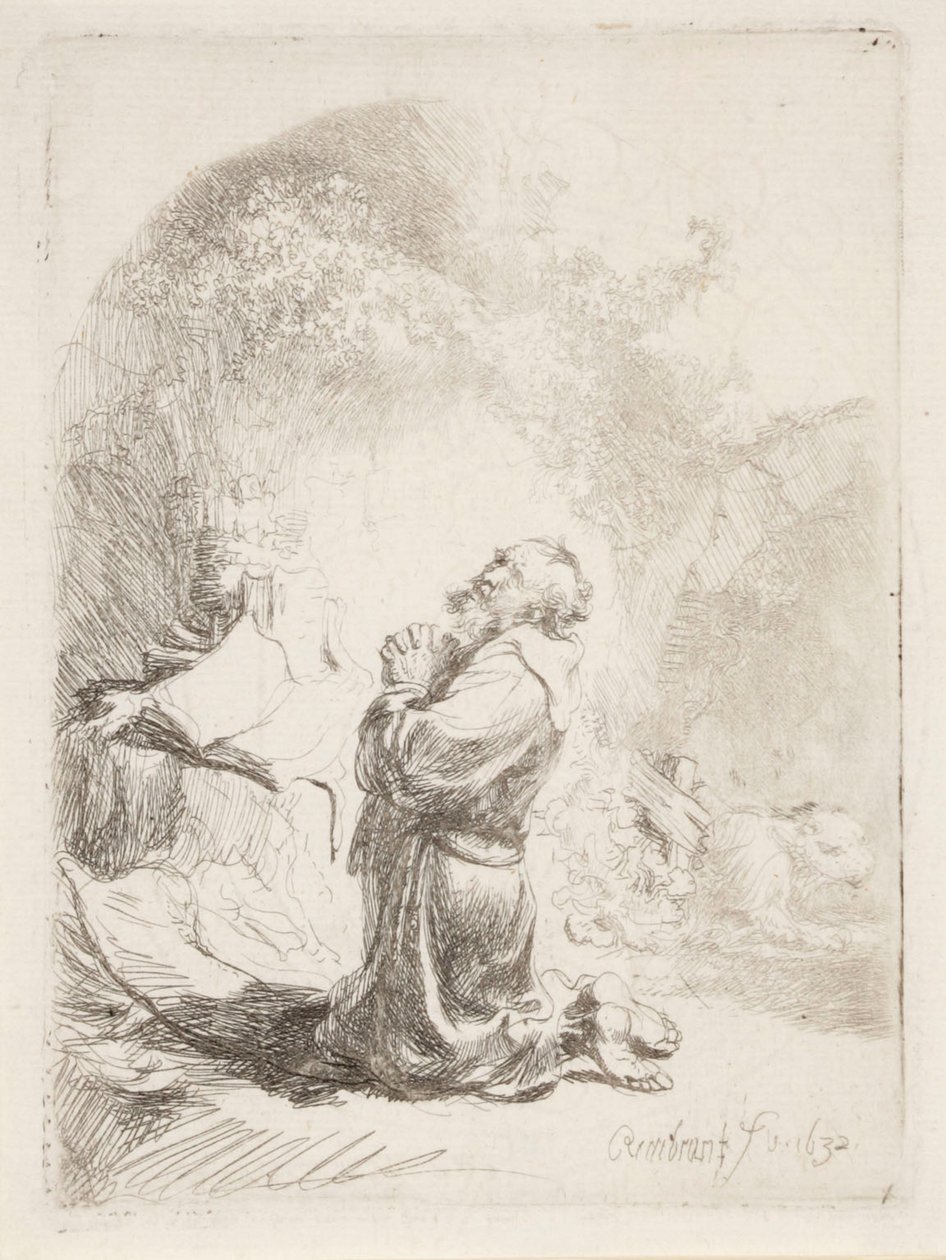 Imádkozó Szent Jeromos alkotó: Rembrandt van Rijn