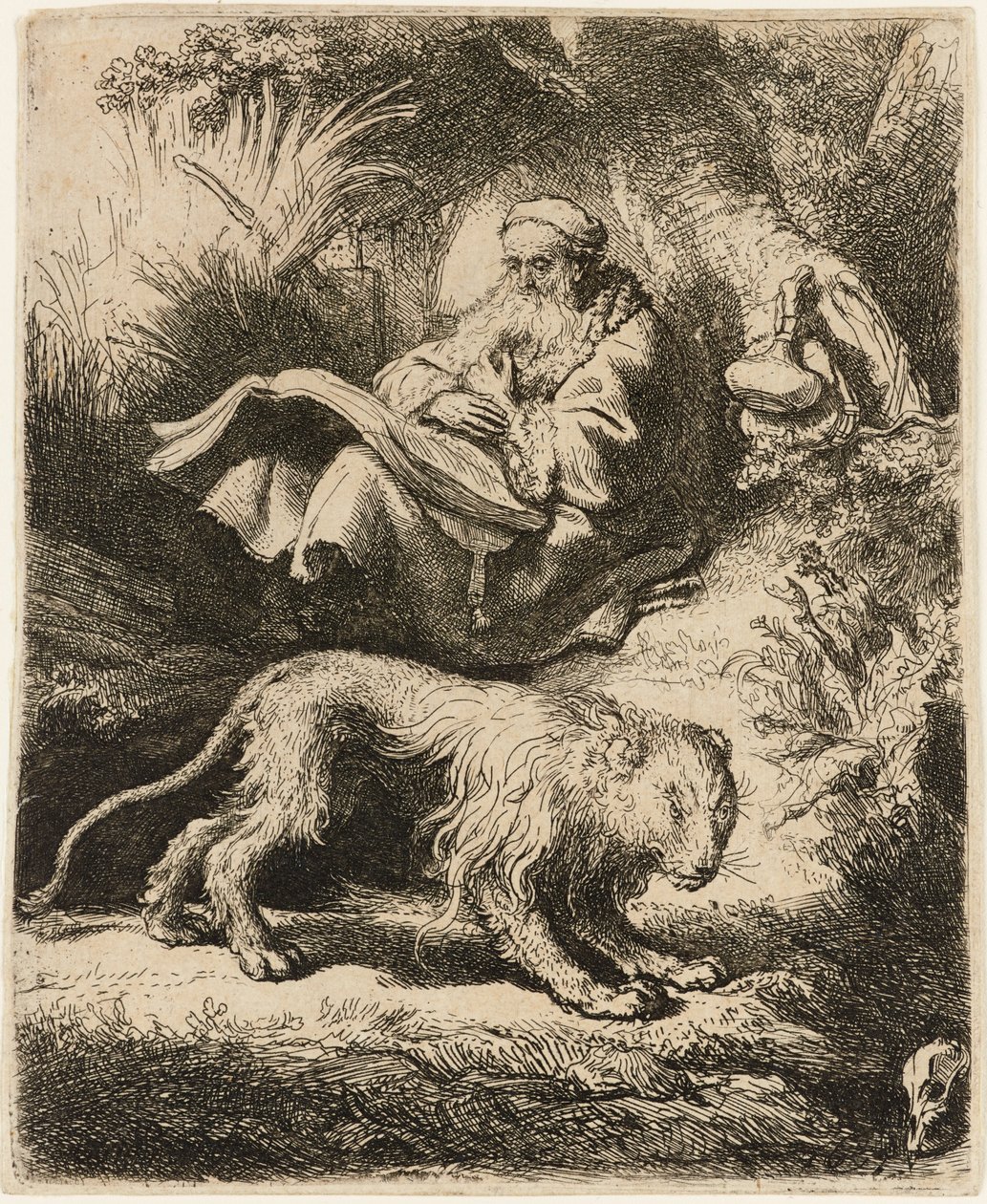 Szent Jeromos-olvasás, 1634. alkotó: Rembrandt van Rijn
