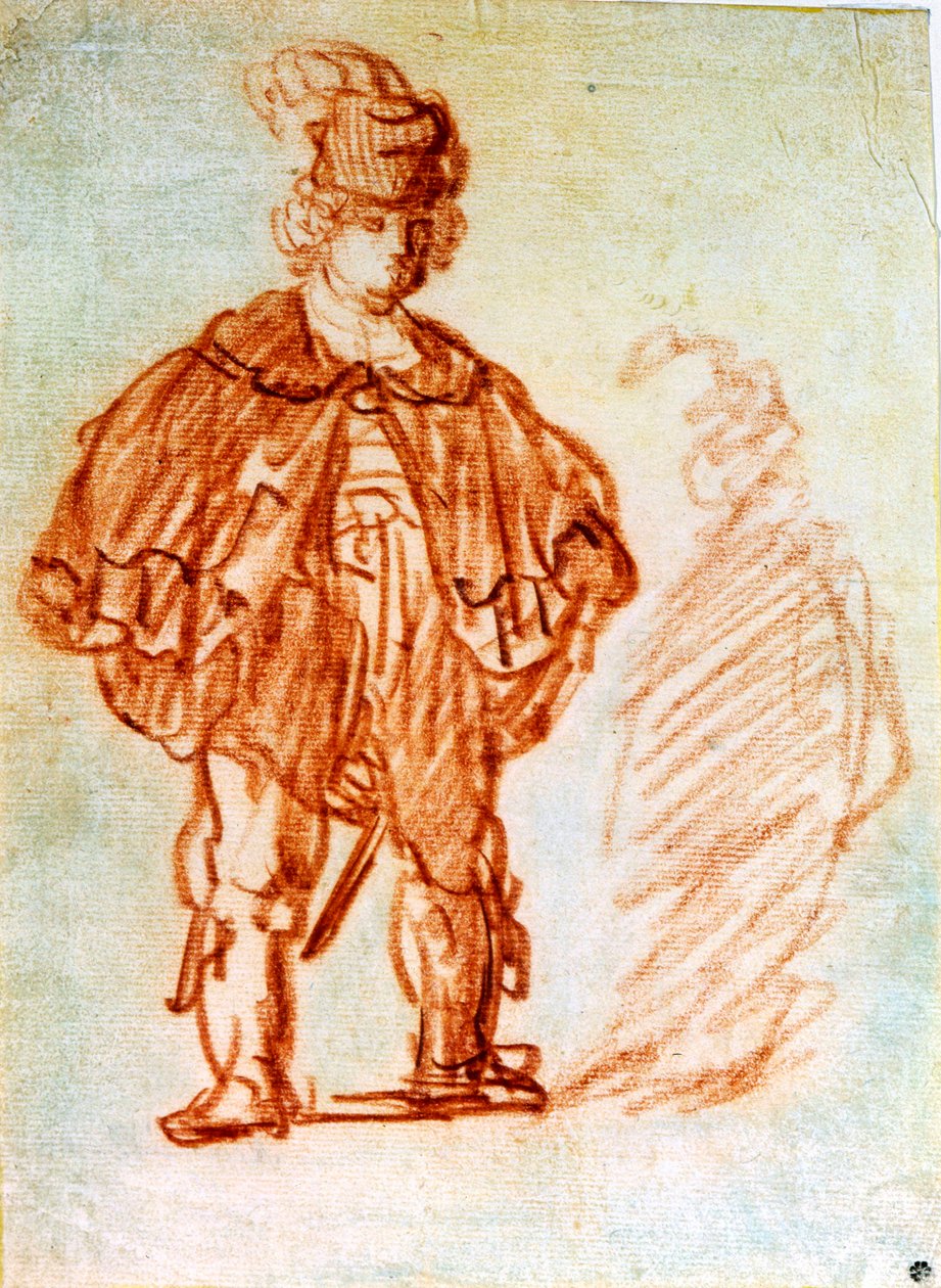 Állandó színész, 1630-as évek. alkotó: Rembrandt van Rijn