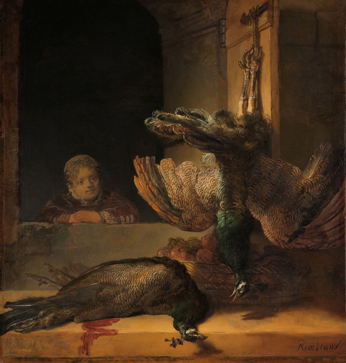 Csendélet pávákkal Csendélet döglött pávákkal alkotó: Rembrandt van Rijn