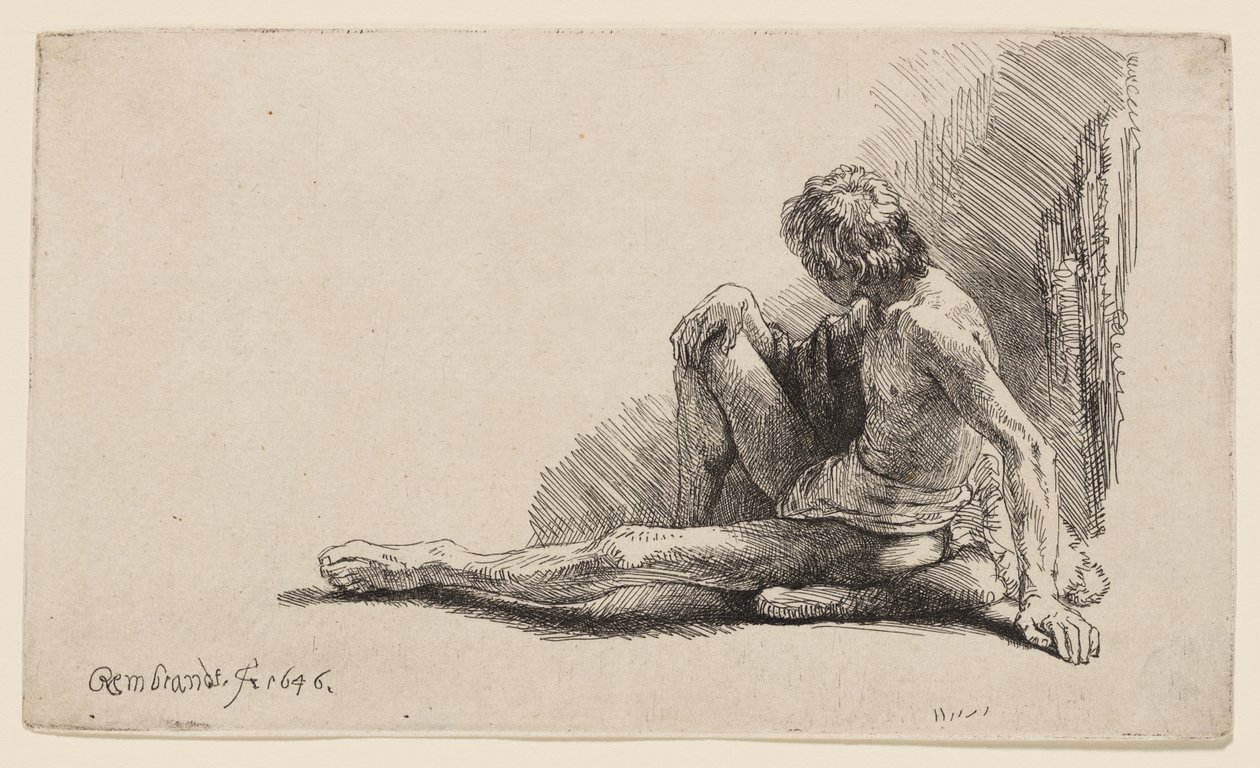 Akt tanulmány alkotó: Rembrandt van Rijn