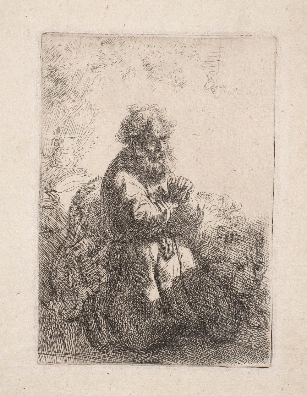 Imádkozó Szent Jeromos alkotó: Rembrandt van Rijn