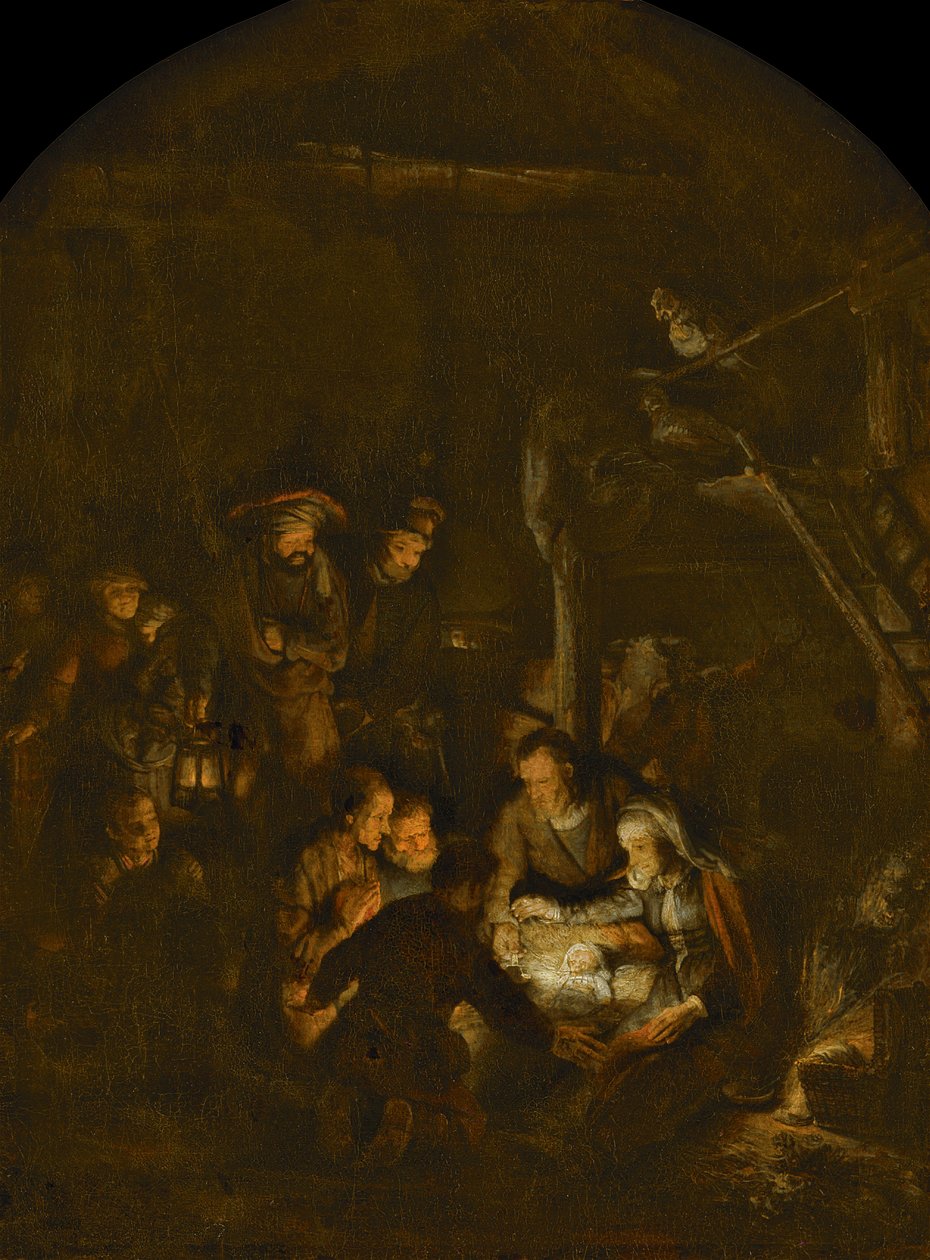 A Pásztorok imádása, 1646 alkotó: Rembrandt van Rijn