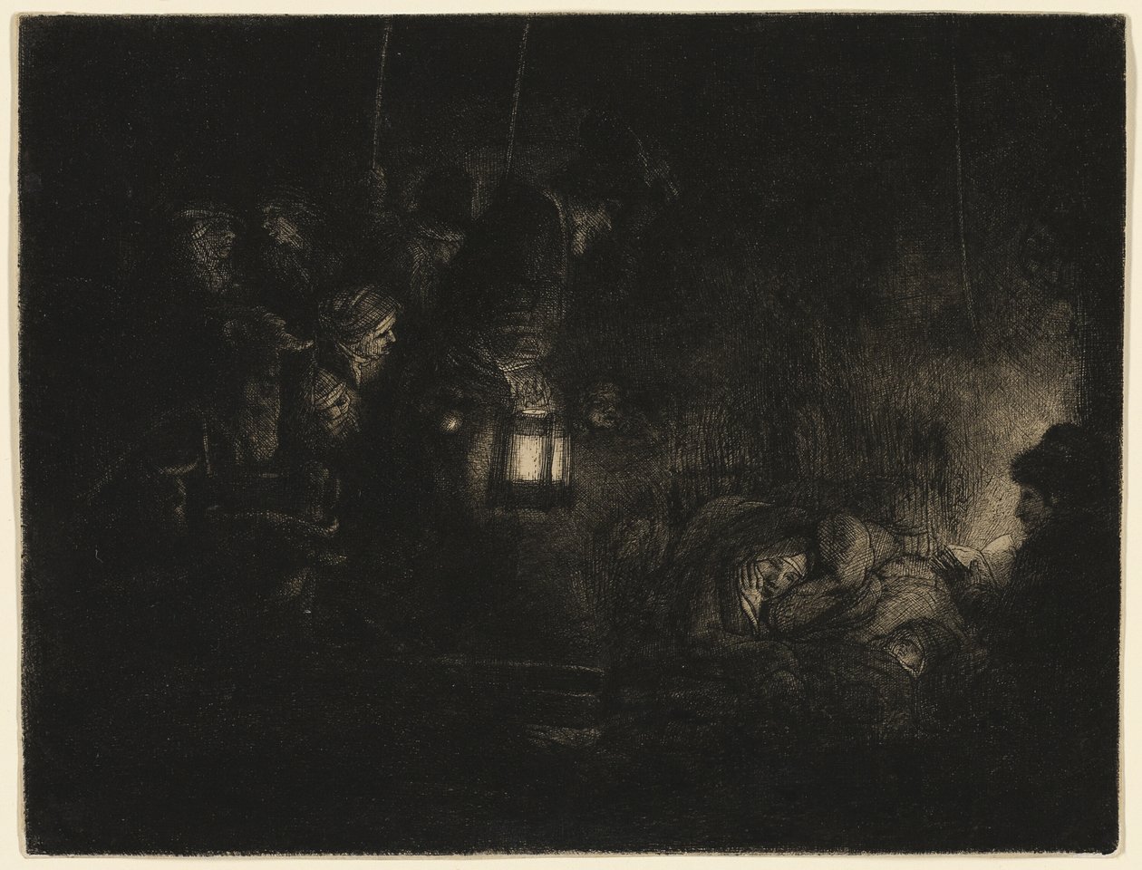 A Pásztorok imádata: Éjszakai darab alkotó: Rembrandt van Rijn