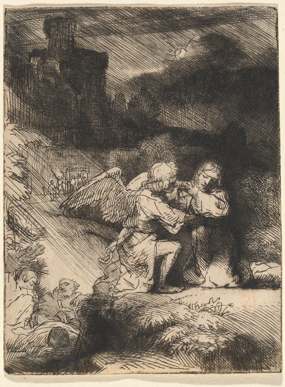 Az agónia a kertben alkotó: Rembrandt van Rijn