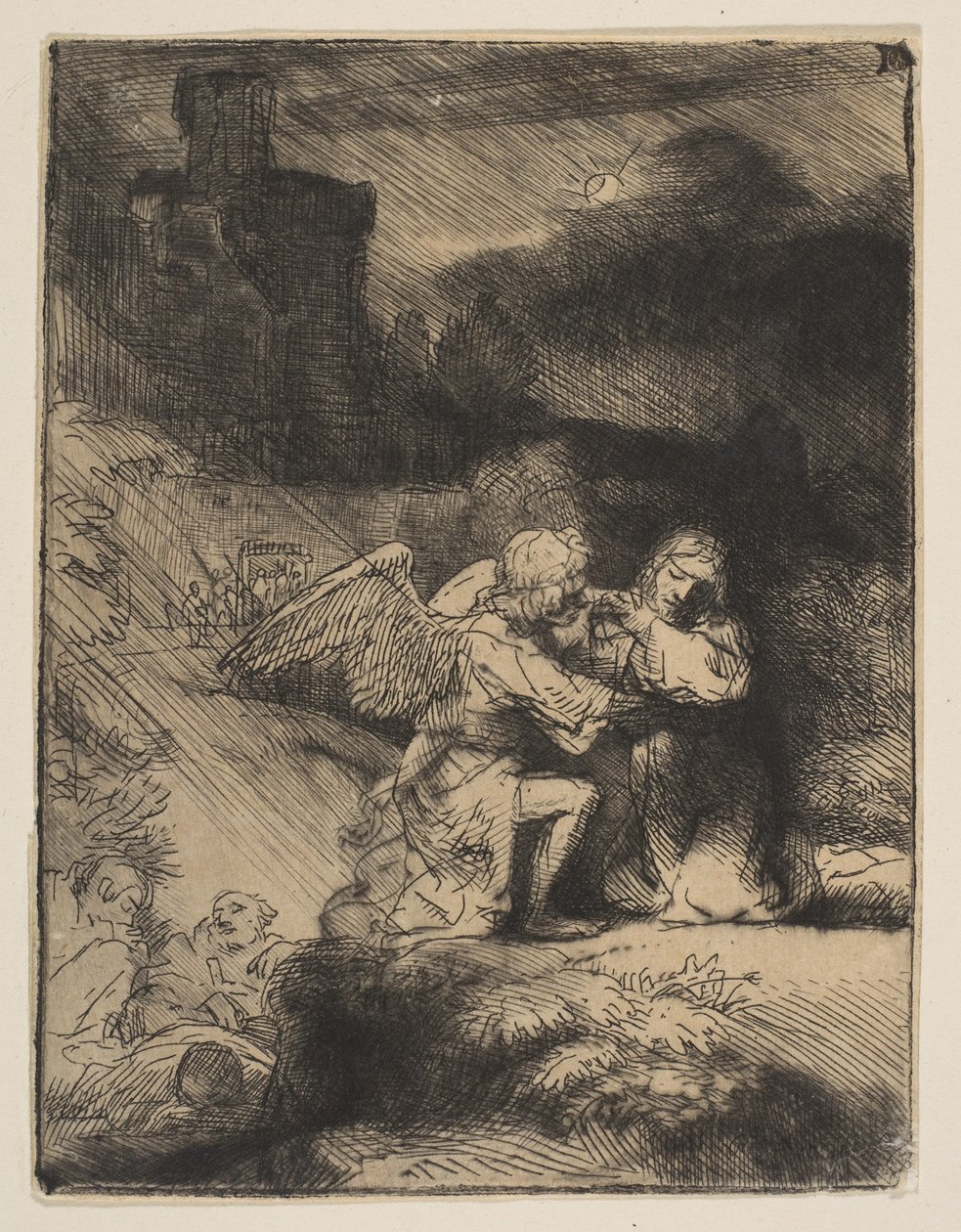 Az agónia a kertben, kb. 1652. alkotó: Rembrandt van Rijn