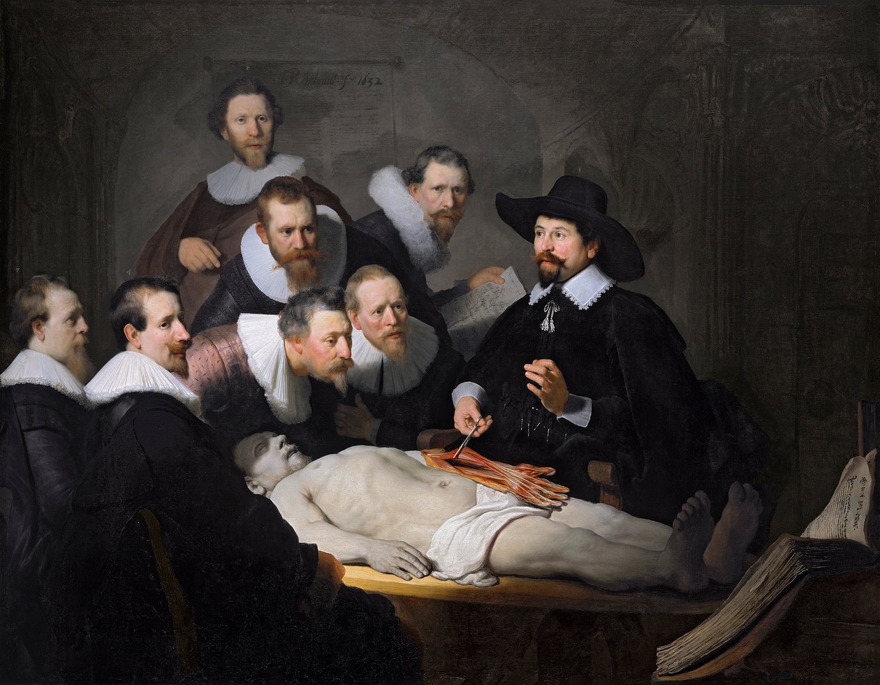 Dr. Nicolaes Tulp anatómiai leckéje, 1632 alkotó: Rembrandt van Rijn