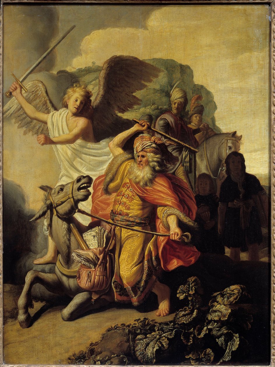 Bálám próféta szamara, 1626 alkotó: Rembrandt van Rijn