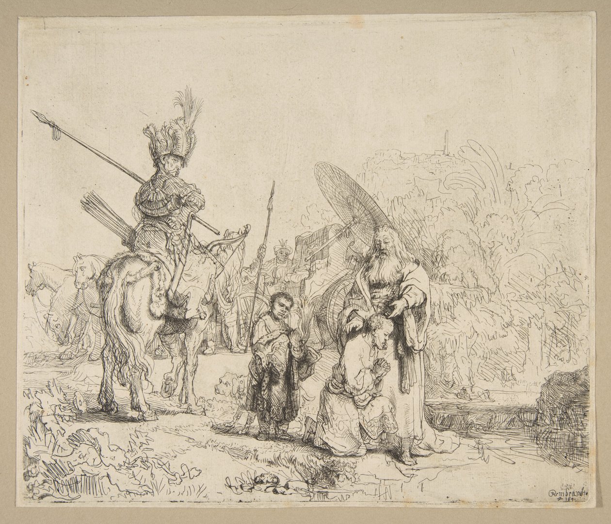 Az eunuch megkeresztelkedése, 1641. alkotó: Rembrandt van Rijn