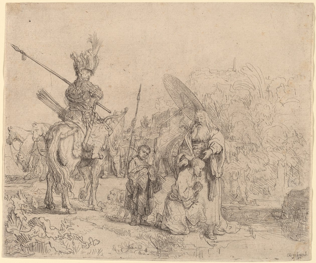 Az eunuch keresztsége alkotó: Rembrandt van Rijn