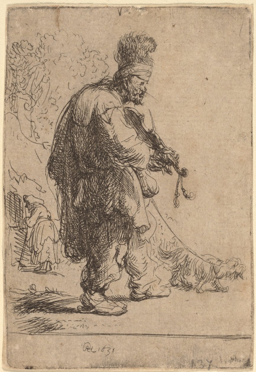 A vak hegedűs alkotó: Rembrandt van Rijn
