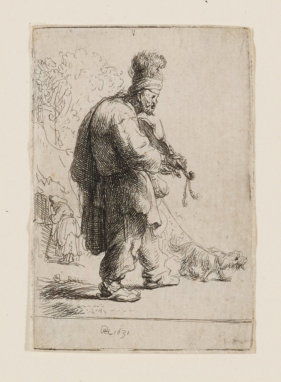 A vak hegedűs alkotó: Rembrandt van Rijn