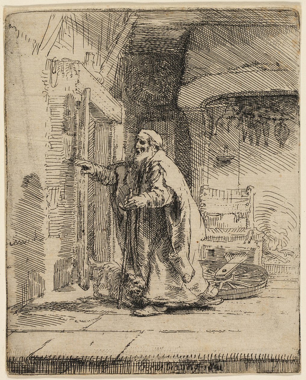 Tobit vaksága: A nagyobb tányér alkotó: Rembrandt van Rijn