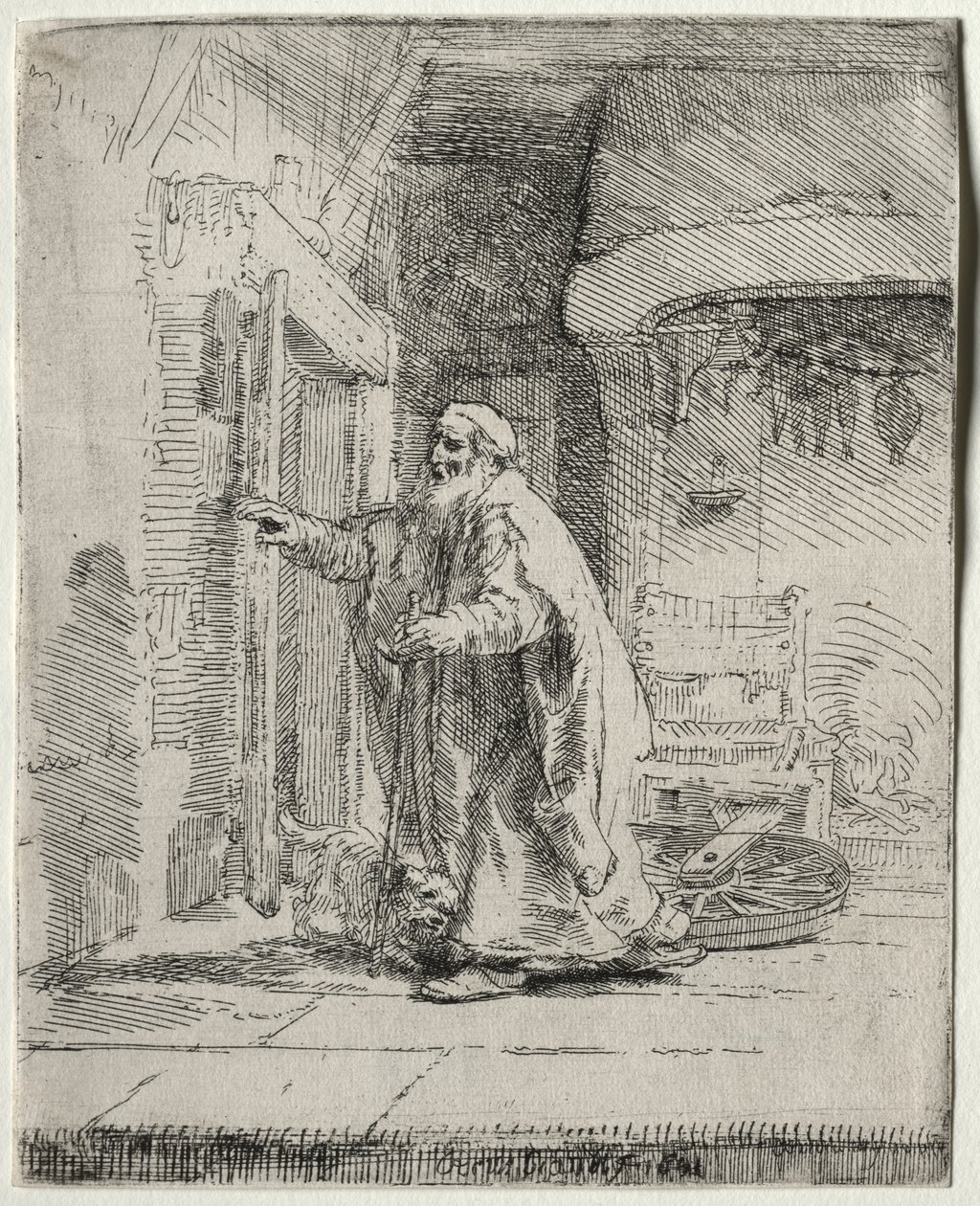 Tobit vaksága: A nagyobb tányér alkotó: Rembrandt van Rijn
