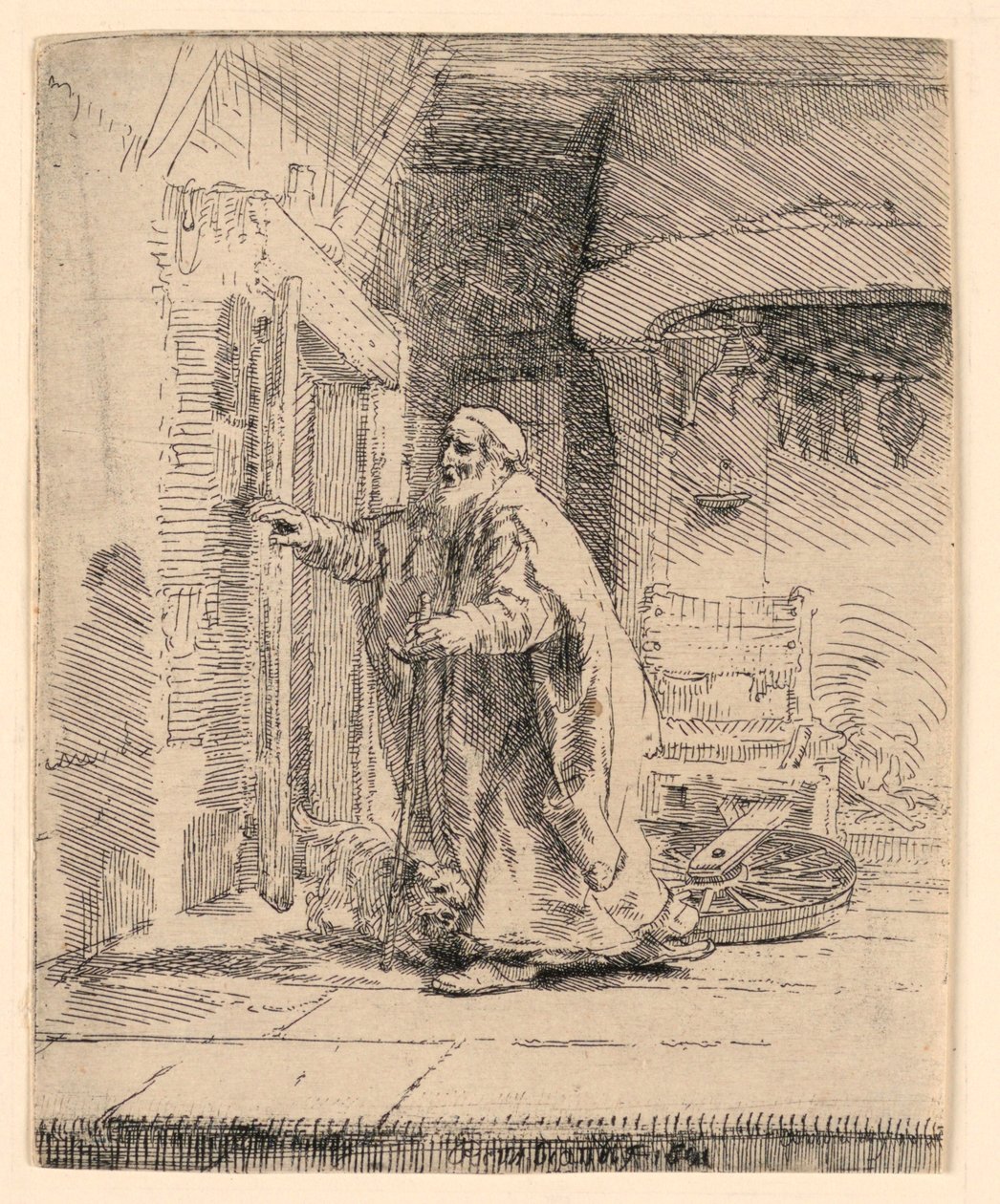 Tobit vaksága: A nagyobb tányér alkotó: Rembrandt van Rijn