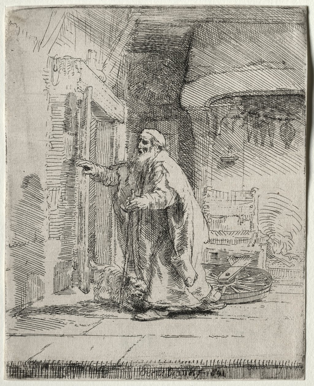 Tóbit vaksága: A nagyobb tányér, 1651. alkotó: Rembrandt van Rijn