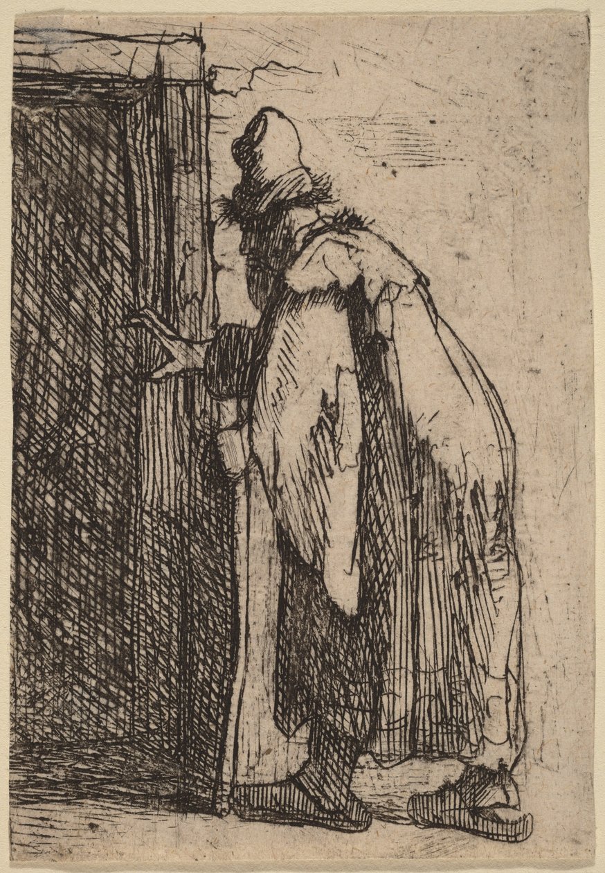 Tobit vaksága: vázlat alkotó: Rembrandt van Rijn