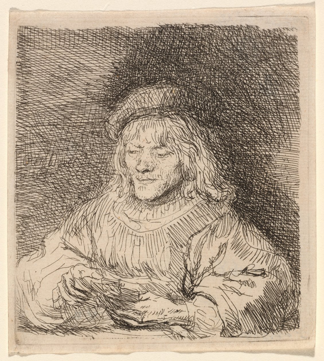A kártyajátékos alkotó: Rembrandt van Rijn