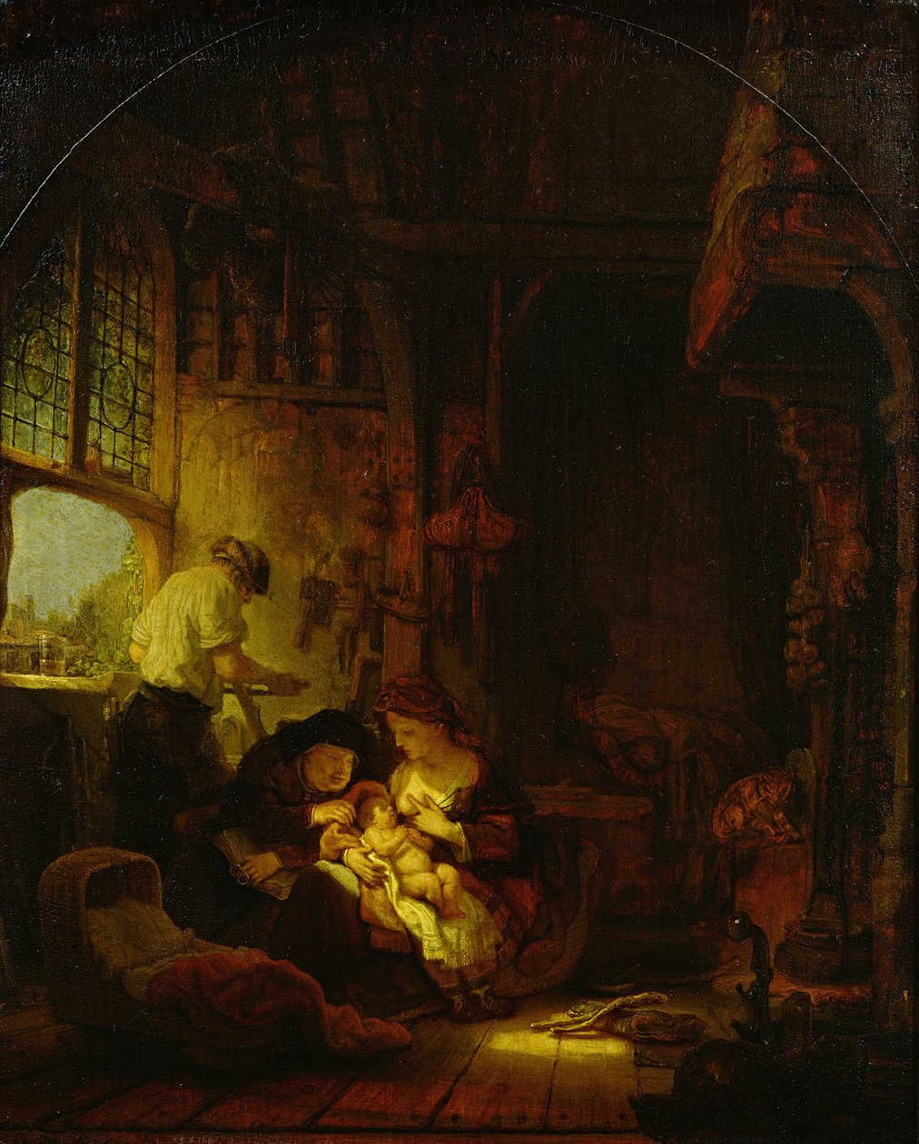Asztalosműhely, 1640 alkotó: Rembrandt van Rijn