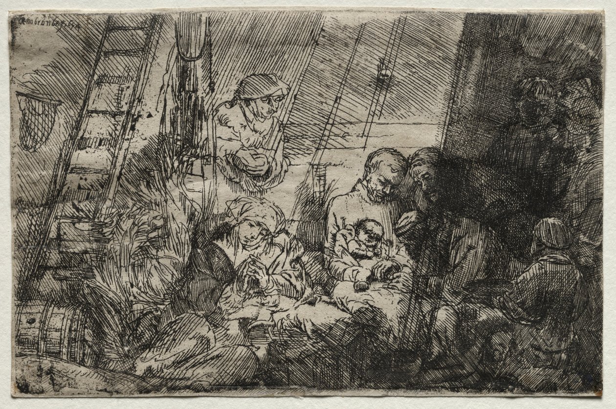 A körülmetélés az istállóban, 1654. alkotó: Rembrandt van Rijn