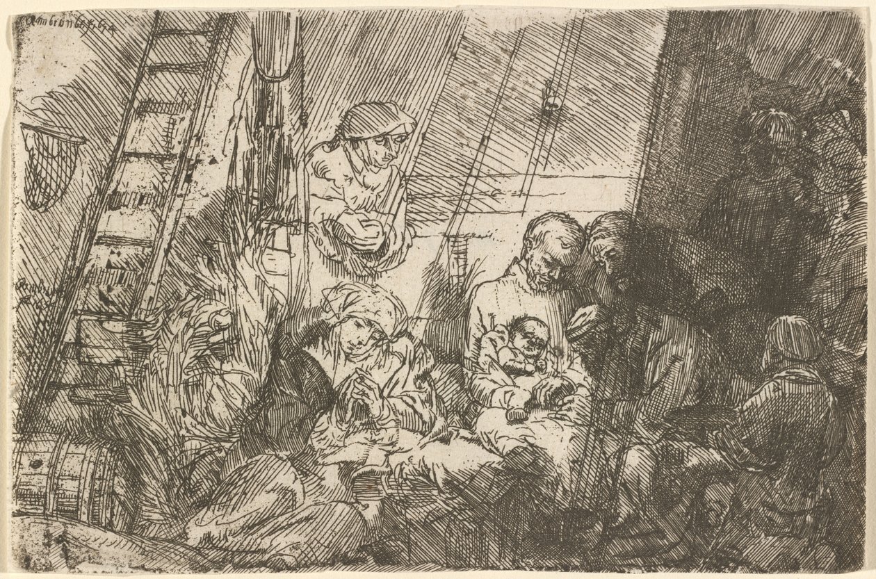 A körülmetélés az istállóban alkotó: Rembrandt van Rijn