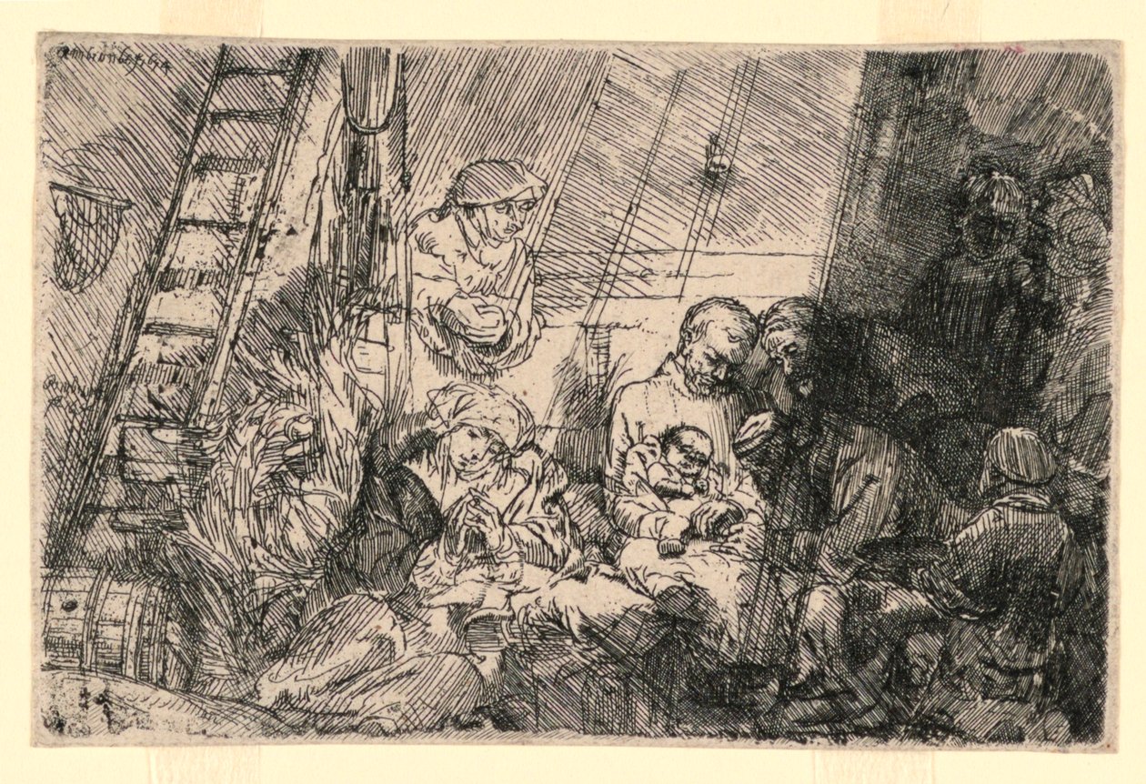 A körülmetélés az istállóban alkotó: Rembrandt van Rijn
