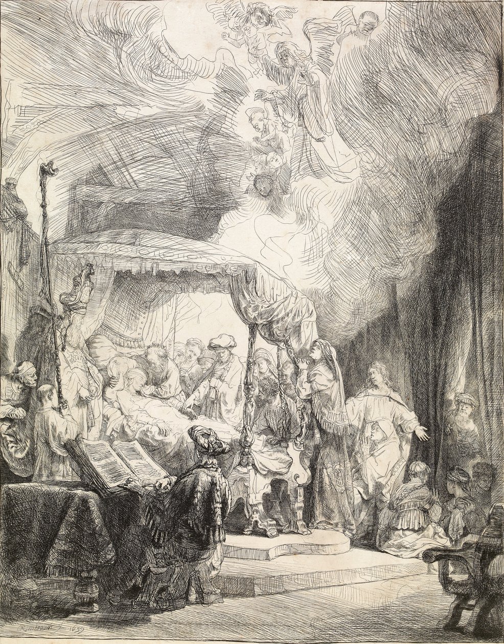 A Szűz halála, 1639 alkotó: Rembrandt van Rijn