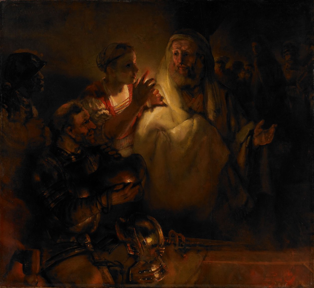 Szent Péter tagadása, 1660 alkotó: Rembrandt van Rijn