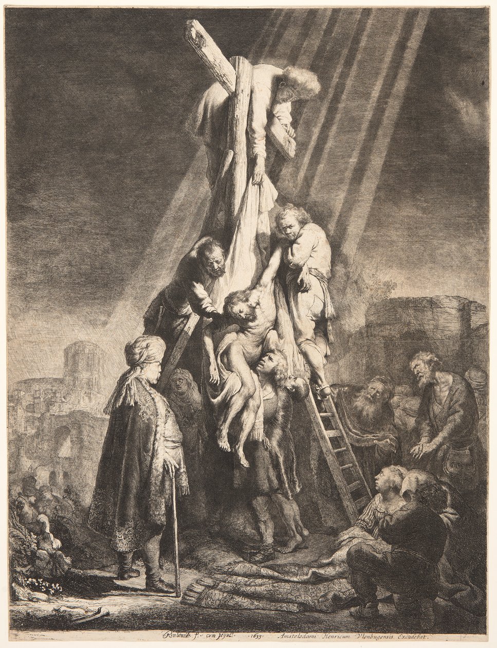 A keresztről való leszállás alkotó: Rembrandt van Rijn