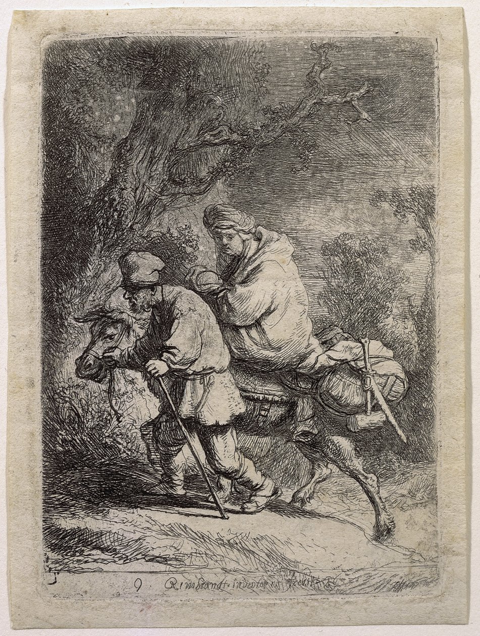 Repülés Egyiptomba alkotó: Rembrandt van Rijn