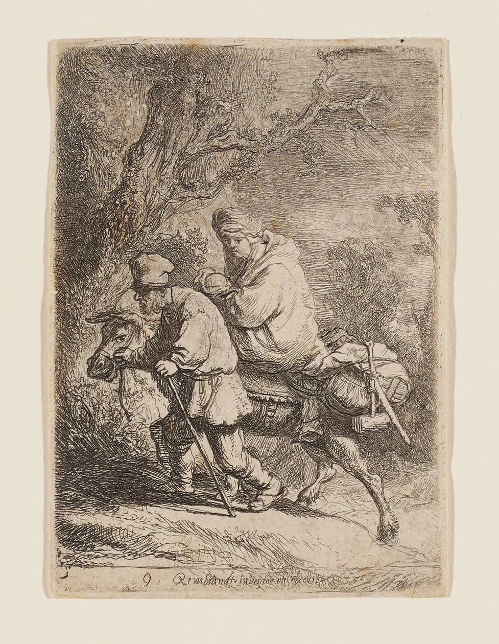 A menekülés Egyiptomba alkotó: Rembrandt van Rijn