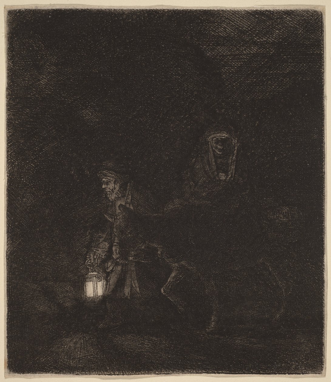 A menekülés Egyiptomba alkotó: Rembrandt van Rijn