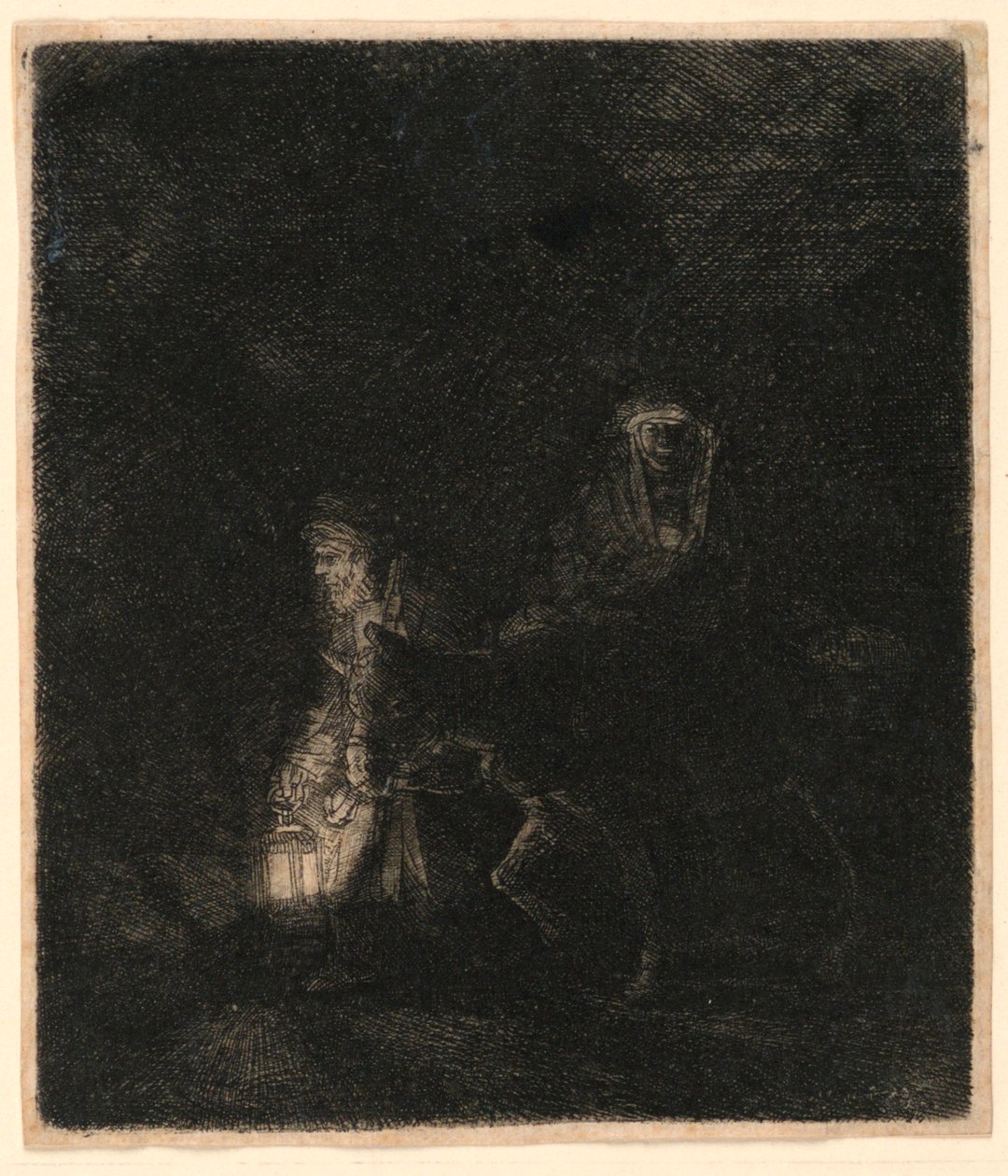Repülés Egyiptomba: Egy éjszakai darab alkotó: Rembrandt van Rijn