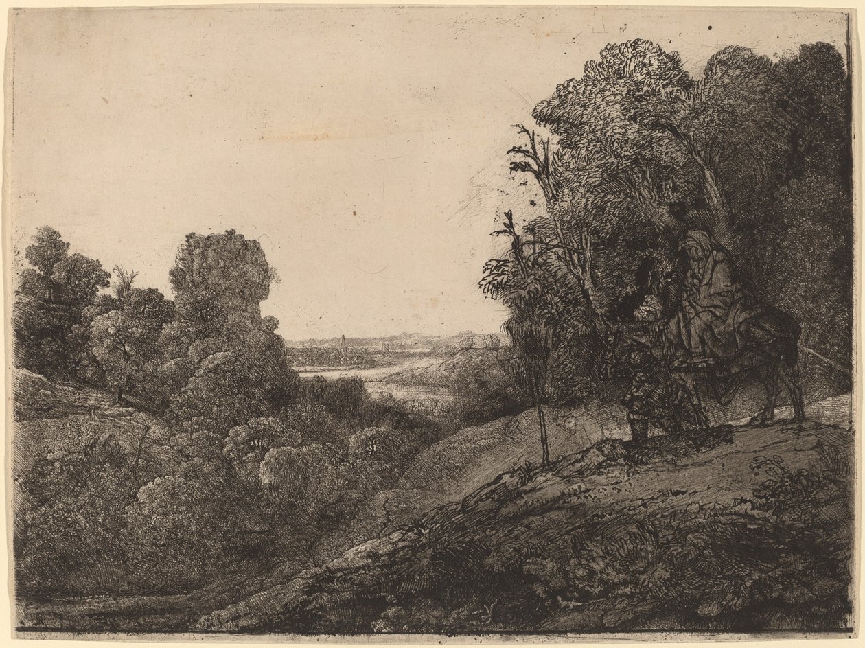 A repülés Egyiptomba: Seghersből változott alkotó: Rembrandt van Rijn