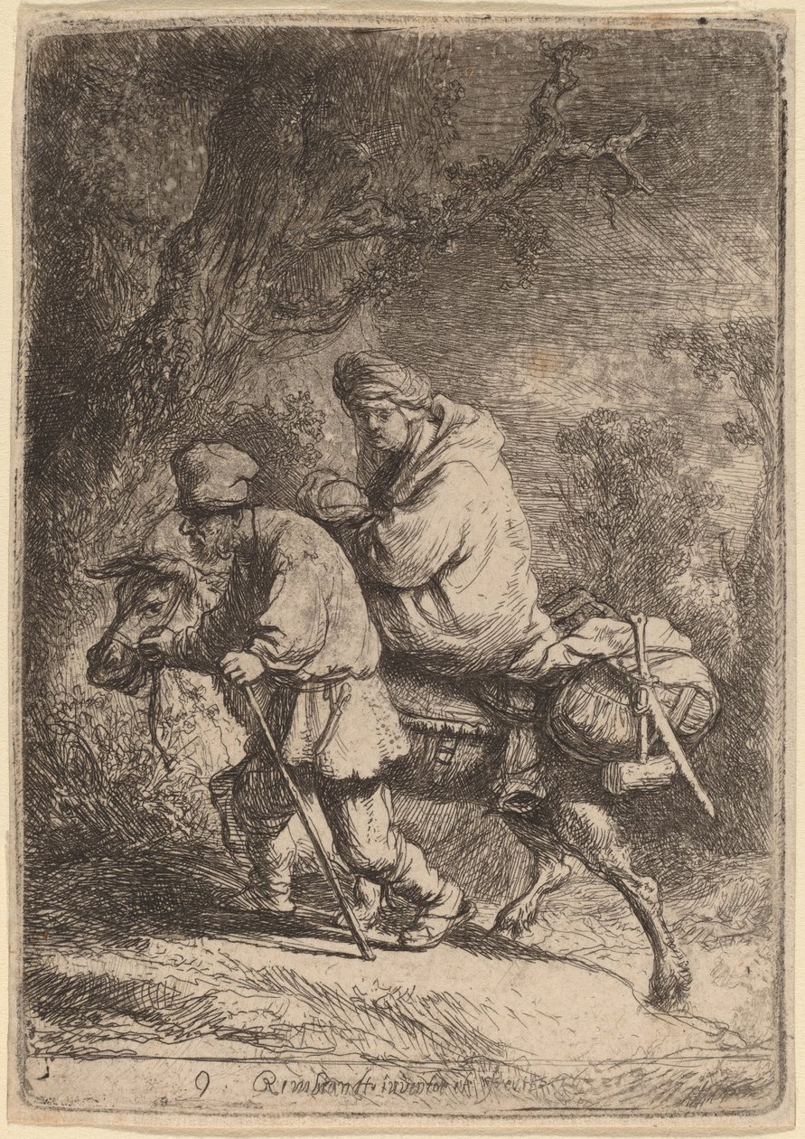 Repülés Egyiptomba: Kicsi alkotó: Rembrandt van Rijn