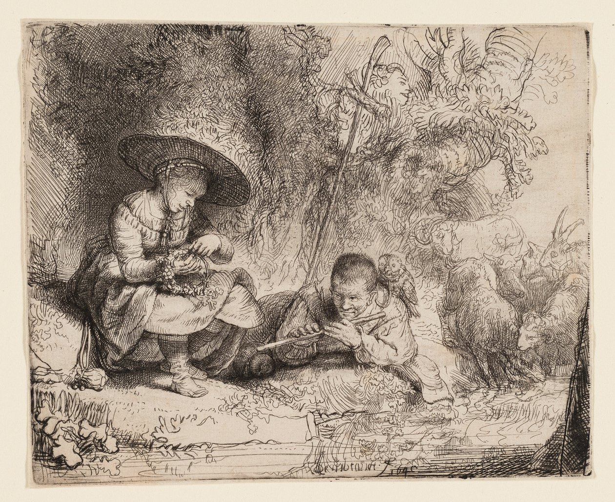 A fuvolajátékos alkotó: Rembrandt van Rijn