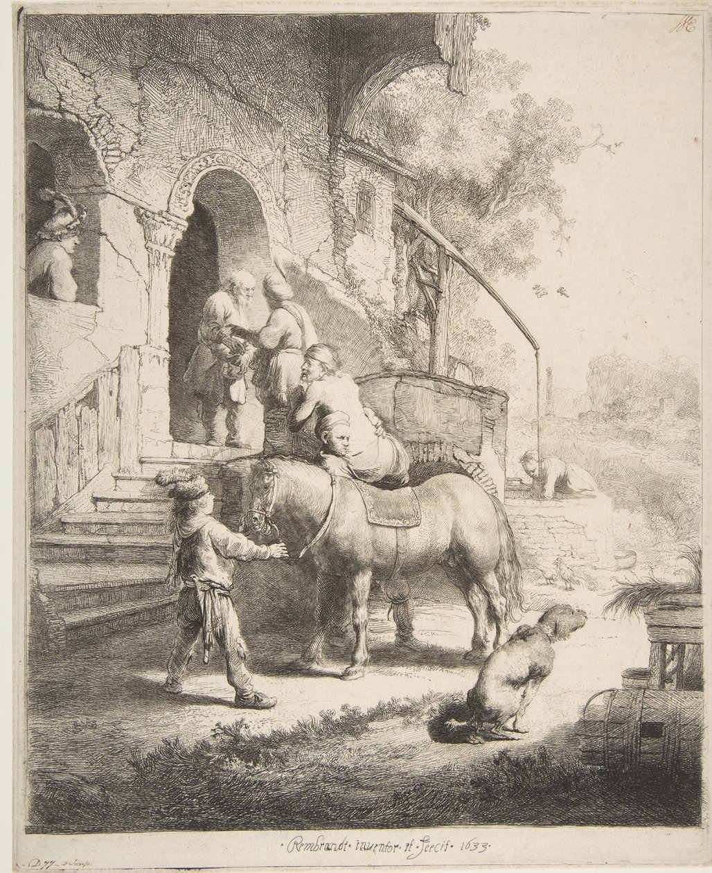 Az irgalmas szamaritánus, 1633. alkotó: Rembrandt van Rijn