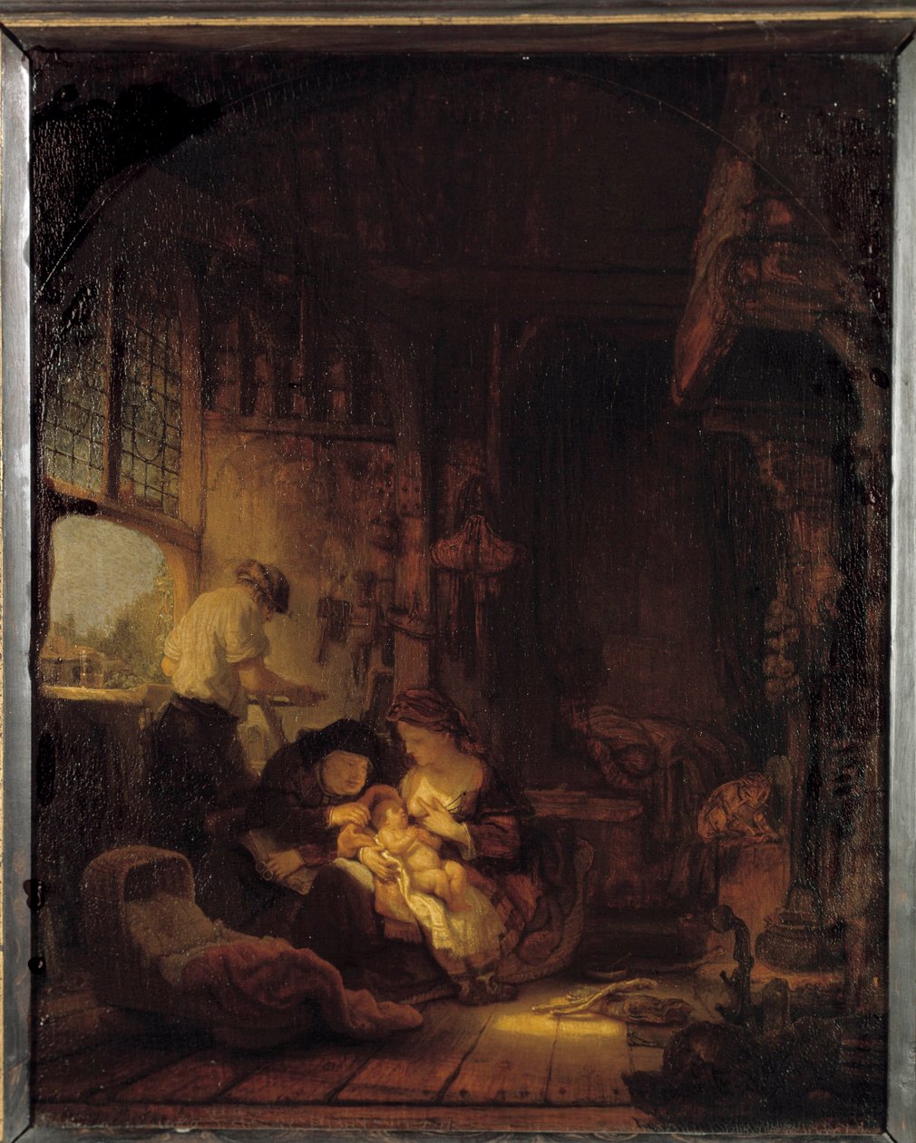 Harmenszoon van Rijn dit Rembrandt festménye: A Szent család festménye (1606-1669) alkotó: Rembrandt van Rijn