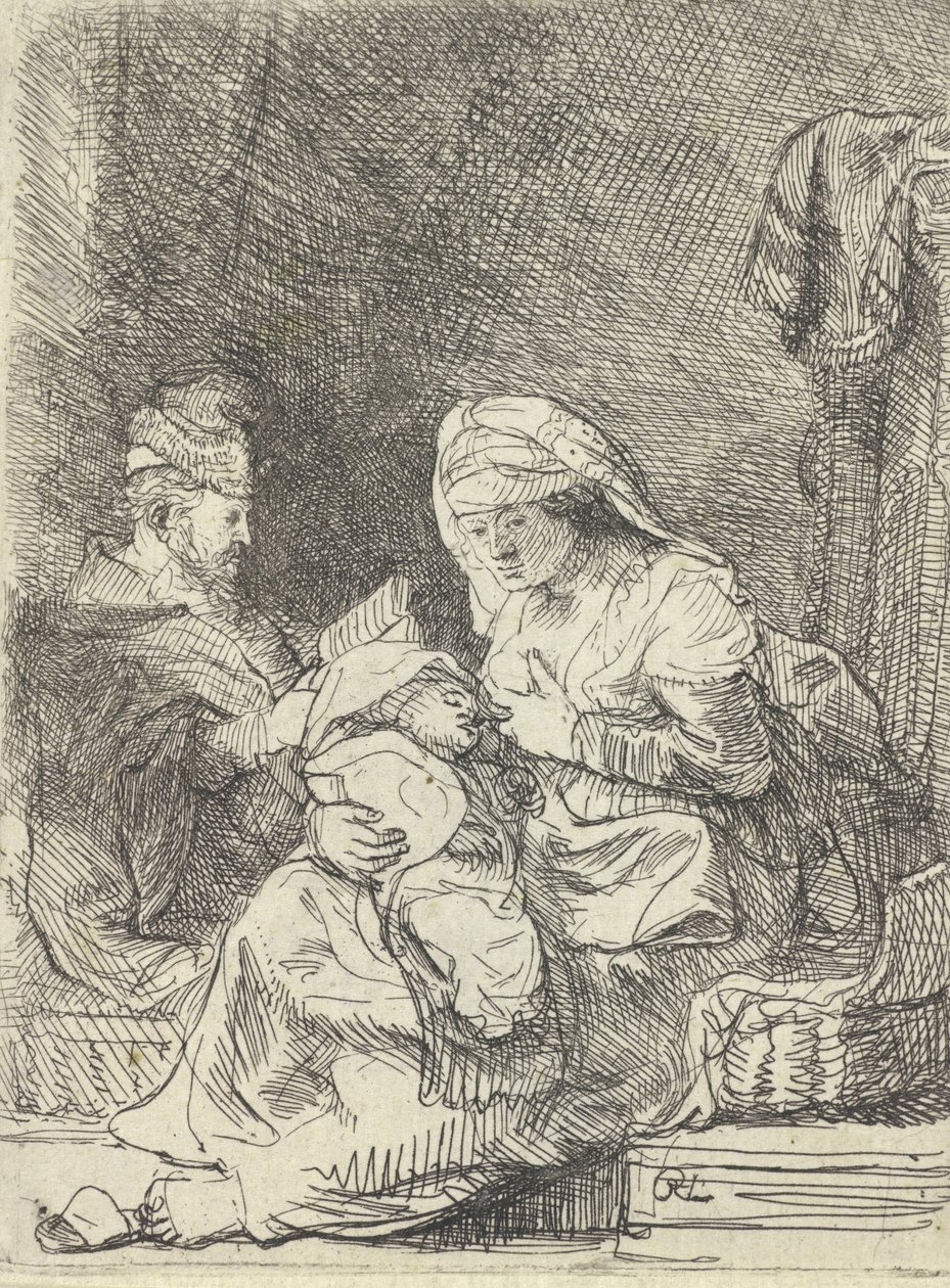 A Szent Család, c. 1632. alkotó: Rembrandt van Rijn