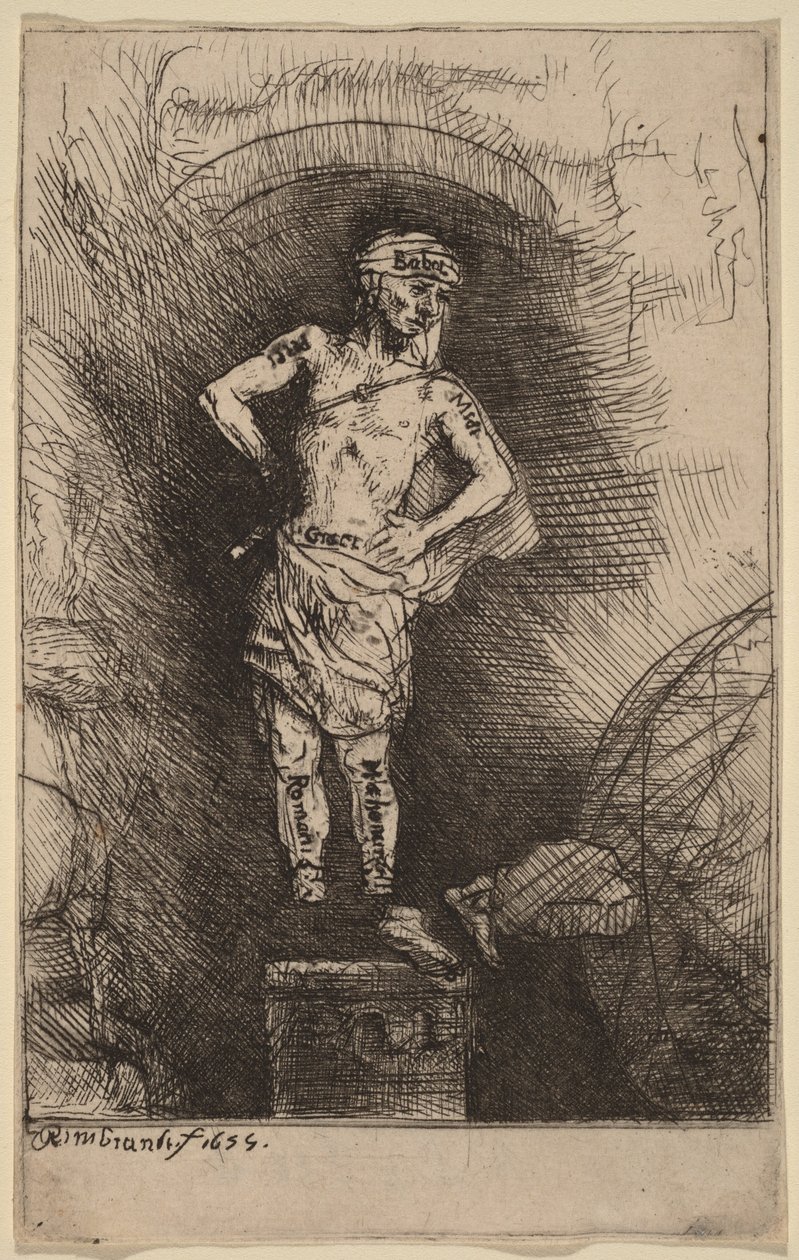 A Nebukadneccar által látott látomás alkotó: Rembrandt van Rijn