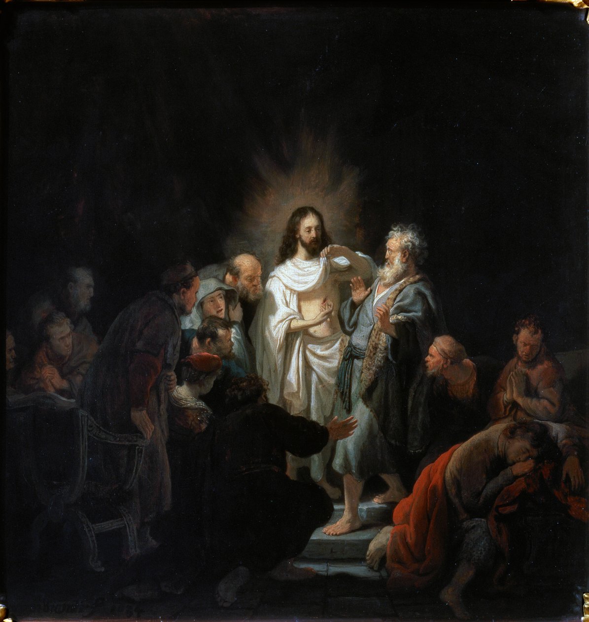 Szent Tamás hitetlensége, 1634. alkotó: Rembrandt van Rijn
